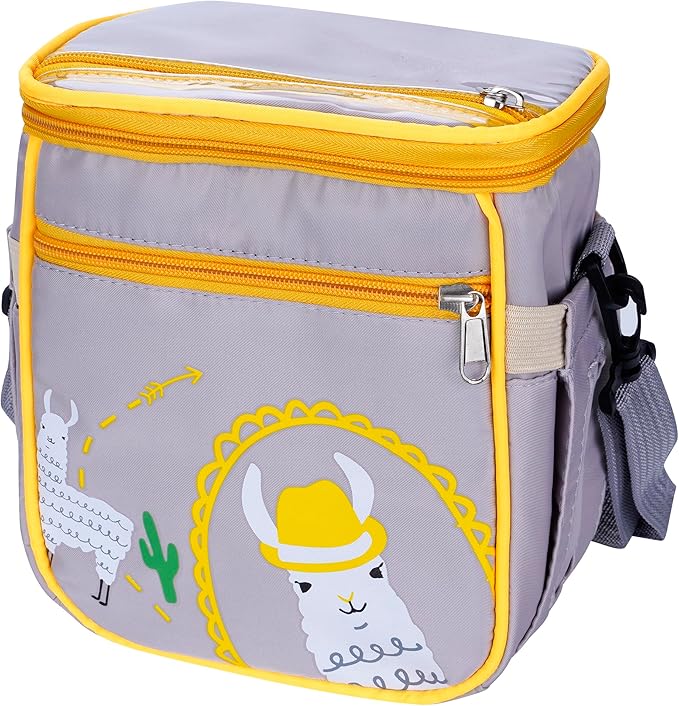 Baby Stroller Organizer Bag，Small Diaper Bag - Universal Stroller Organizer With Insulated Cup Holder,Pocket With Baby Wipes Dispenser，Adjustable Shoulder Strap(Grey)-BubblyBeeBaby