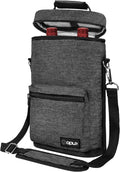 Opux 2 Bottle Wine Tote Carrier, Insulated Cooler Bag for Travel Picnic, Leakproof Padded Case, Wine Gifts for Women & Men, Charcoal Gray