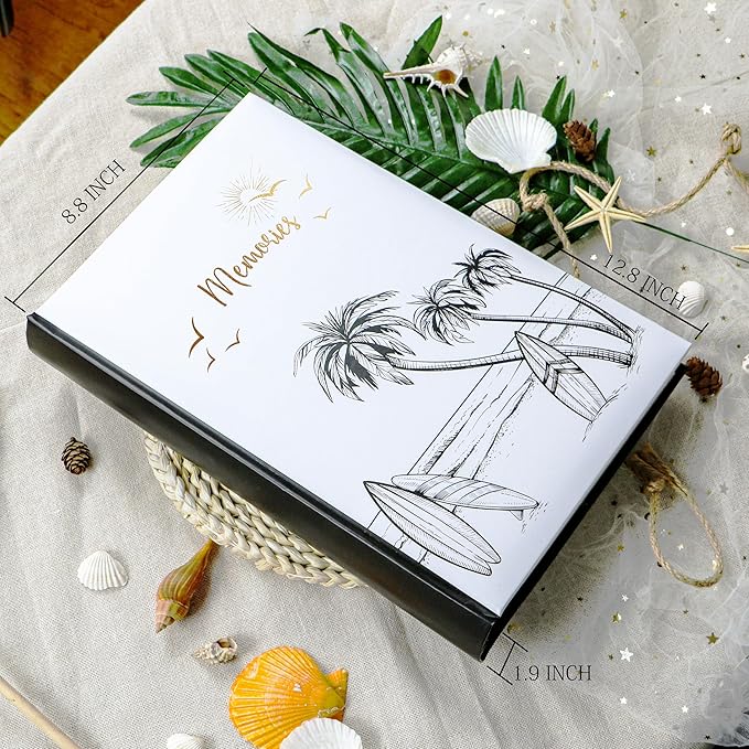 Holoary Travel Photo Album 4x6 - 300 Photos, Three Pictures Per Page, Memo Area, Beach & Vacation Memories-BubblyBeeBaby