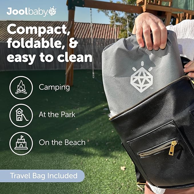 Jool Baby Portable Potty Training Chair with Travel Bag and 30 Liners, Foldable, Indoor/Outdoor Use, Camping (Aqua)-BubblyBeeBaby