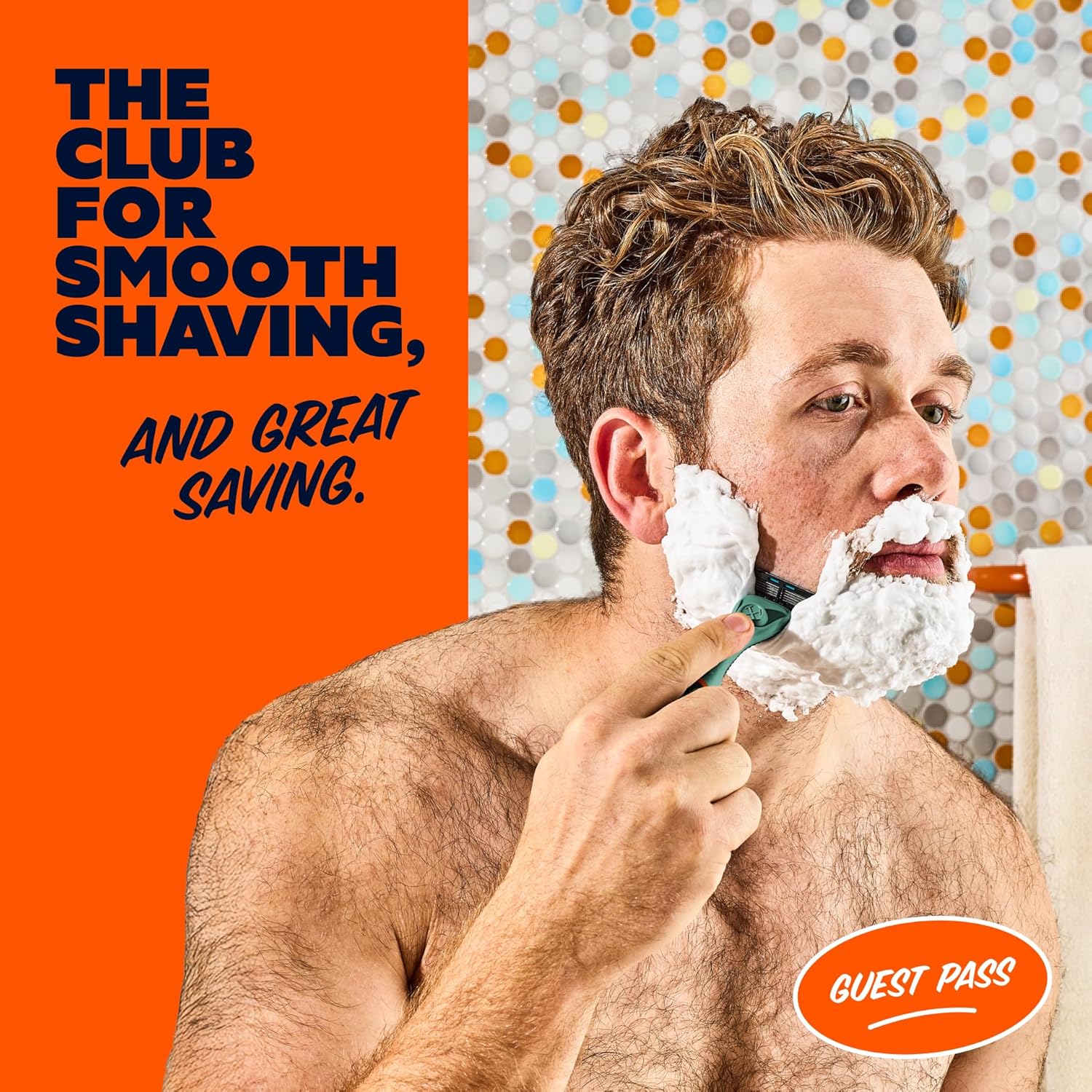 Dollar Shave Club | The Guest Pass Shave Set | 2 Swift Rinse Refill Cartridges, 1 Handle (Green), 1 Razor Cover, Razors for Men