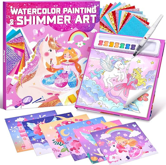 JoyCat Paint with Water Coloring Books, Art & Craft Activity, Princess No Mess Art for Kids Ages 4-8, Craft Kits & Supplies, DIY Creative Activity, Presents for Girls & Boys-BubblyBeeBaby