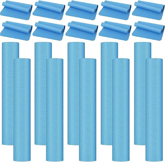 10 Pack Yoga Mats Bulk, 68'' x 24'' x 4mm Thick Yoga Mats for Kids and Adult Gym Mats Bundle Latex Free Exercise Mats with Non Slip Texture for Outdoor Yoga, Pilates or Workout-BubblyBeeBaby