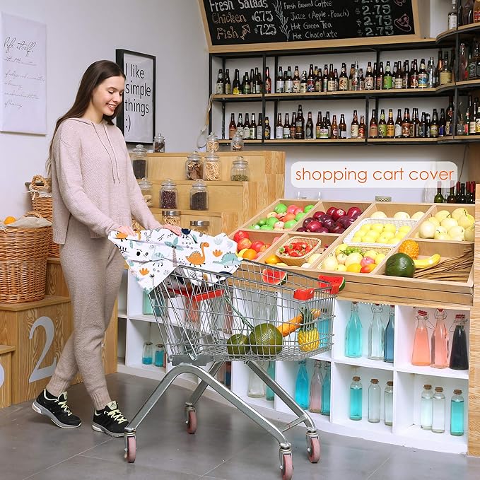 Multi-use Carseat Canopy Cover - Breathable Breastfeeding Covers, Car Seat Covers for Babies, Stroller Canopy Cover (Cute Dinosaur)-BubblyBeeBaby