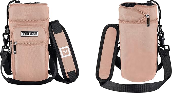 IRON °FLASK Carrier, Holder, Sleeve - Fits Insulated Stainless Steel Sports Water Bottle, Adjustable Shoulder Strap, Holder Bag Case Pouch Cover-BubblyBeeBaby