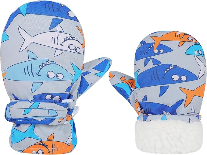 Toddler Gloves Kids Mittens Winter Warm Lined Fleece Gloves Waterproof Snow Baby Mitten for Boys Girls-BubblyBeeBaby