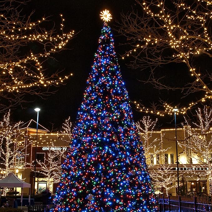 HOME LIGHTING 66ft Christmas Decorative Mini Lights, 200 LED Green Wire Fairy Starry String Lights Plug in, 8 Lighting Modes, for Indoor Outdoor Xmas Tree Wedding Party Decoration (Multicolor)-BubblyBeeBaby