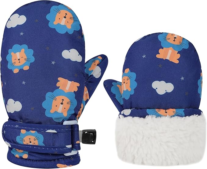 Toddler Gloves Kids Mittens Winter Warm Lined Fleece Gloves Waterproof Snow Baby Mitten for Boys Girls-BubblyBeeBaby