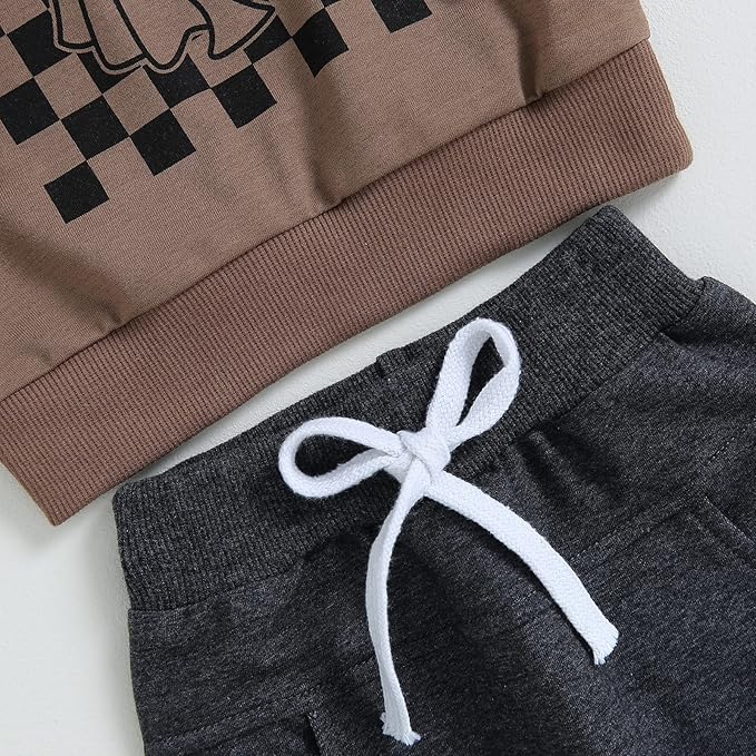 0-4T Toddler Boy Girl Halloween Outfit Fall Clothes Ghost Long Sleeve Sweatshirt Top Pants Baby Halloween Clothes-BubblyBeeBaby