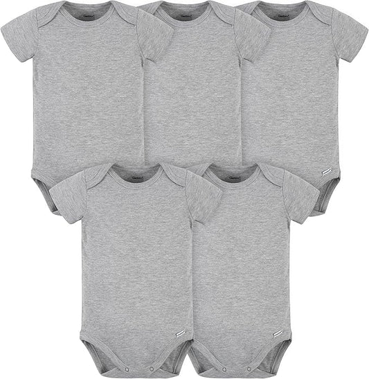 Gerber baby-boys 5 Pack Onesies Multi-packs Bundle Interlock 180 Gsm-BubblyBeeBaby