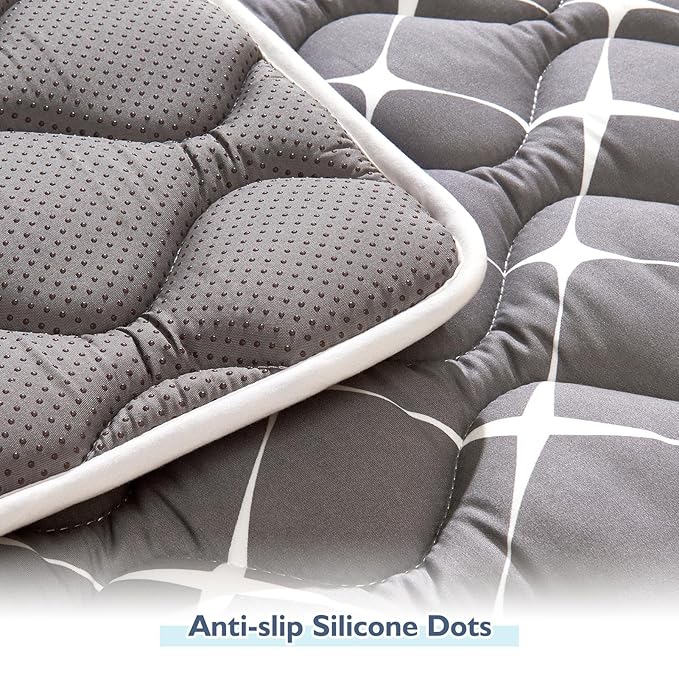 High-Density Foam Baby Play Mat, 47x47 Inches Thicken One-Piece Comfortable and Soft Playmat, Non Slip Machine Washable Floor Mat for Infants, Tapete para Bebes,Toddlers-BubblyBeeBaby