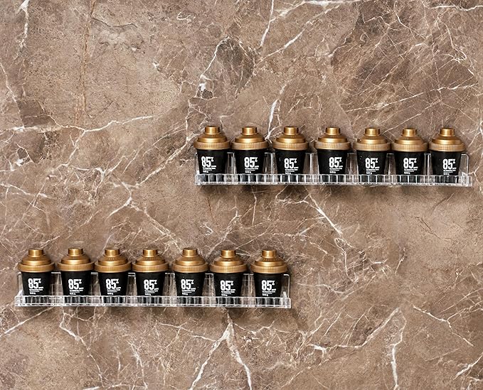 IEEK Floating Book Shelf for Wall,4 PCS Clear Acrylic Wall Bookshelf for Kids Room,Vertical Stripes Display Shelf with Removable Anti-Slip End Inserts for Bedroom Living Room Nursery Decor and Storage-BubblyBeeBaby