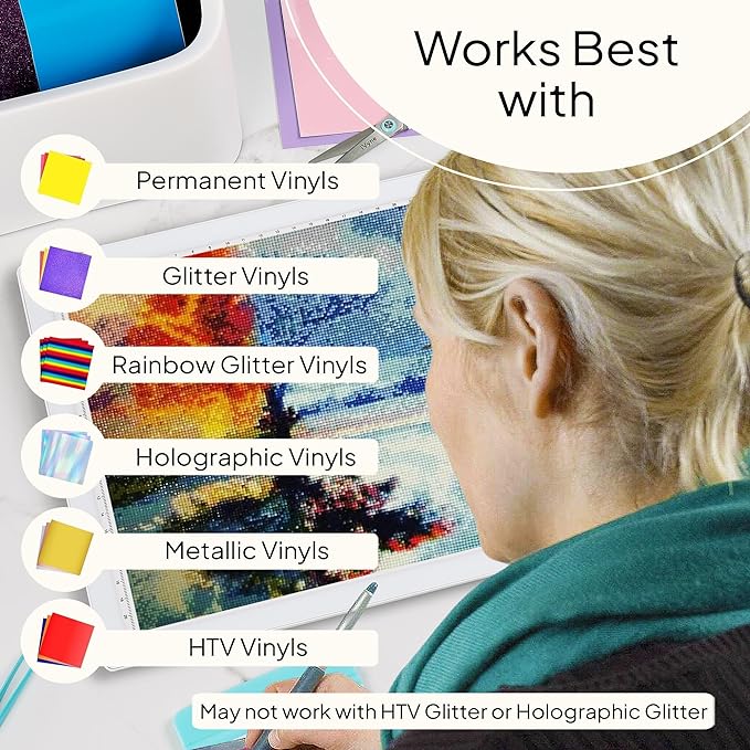 iVyne Rechargeable A4 Light Pad for Tracing & Weeding - LED Light Board for Weeding Vinyl - for Cricut Vinyl Weeding Tools - Ultra-Thin & Portable - Perfect for Artists & Crafters - White-BubblyBeeBaby