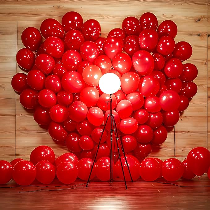 JOYIN 150 Pcs Red Balloons, Different Sizes 18 12 10 5 Inch Red Latex Balloon Arch Kit with Instruction for Birthday Party Decoration Graduation Wedding Holiday-BubblyBeeBaby