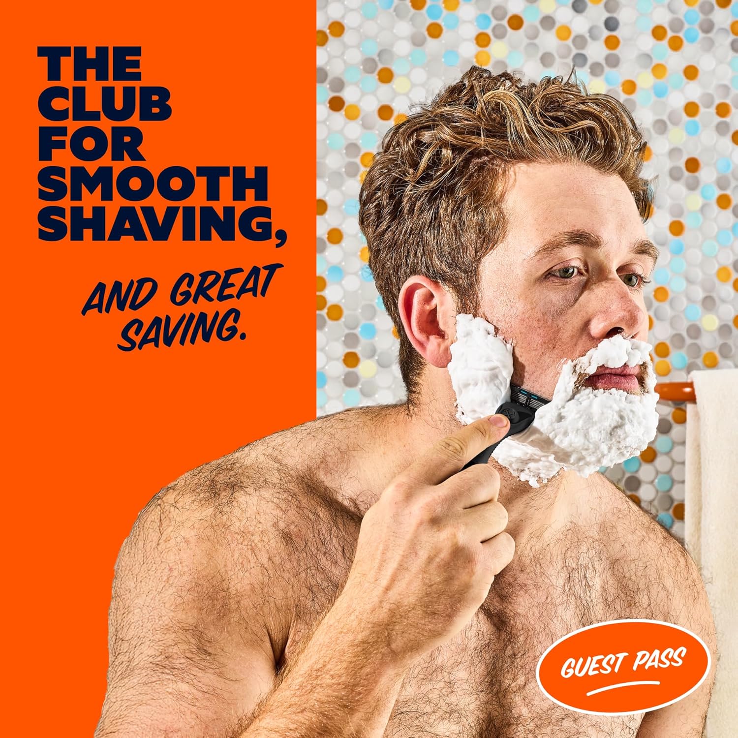 Dollar Shave Club | The Guest Pass Shave Set | 2 Swift Rinse Refill Cartridges, 1 Handle (Black), 1 Razor Cover, Razors for Men