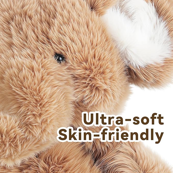 iPlay, iLearn Elephant Stuffed Animal, Soft Baby Plush Elephant Toy, Infant 18" Big Cute Fluffy Animal Toy, Ultra Soft Nursery Bedtime Huggable Birthday Gifts for Toddlers Girls Boys Kids Age 0 and up-BubblyBeeBaby