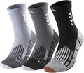 Compression Crew Running Socks: Athletic Socks for Men Women with Cushion,3 Pairs Work Hiking Basketball Sport Socks