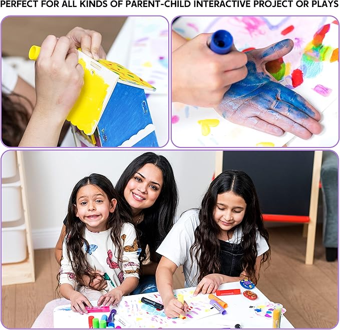 JOYIN 36 Colors Washable Tempera Paint Sticks, Art Supplies, Paint for Kids, Quick Drying and No Mess Arts Project, Gifts for Kids and Artists-BubblyBeeBaby