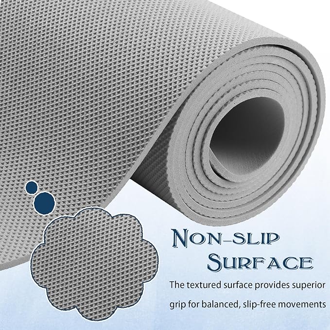 10 Pack Yoga Mats Bulk, 68'' x 24'' x 4mm Thick Yoga Mats for Kids and Adult Gym Mats Bundle Latex Free Exercise Mats with Non Slip Texture for Outdoor Yoga, Pilates or Workout-BubblyBeeBaby