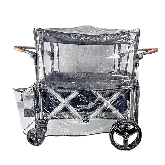 Big Size Rain Cover for Stroller, Mosquito Net for Trolley Cart, 2in1 Big Cover with Window for Picnic Camping Wagon Stroller Waterproof Windproof Accessories (Cart Not Included)-BubblyBeeBaby