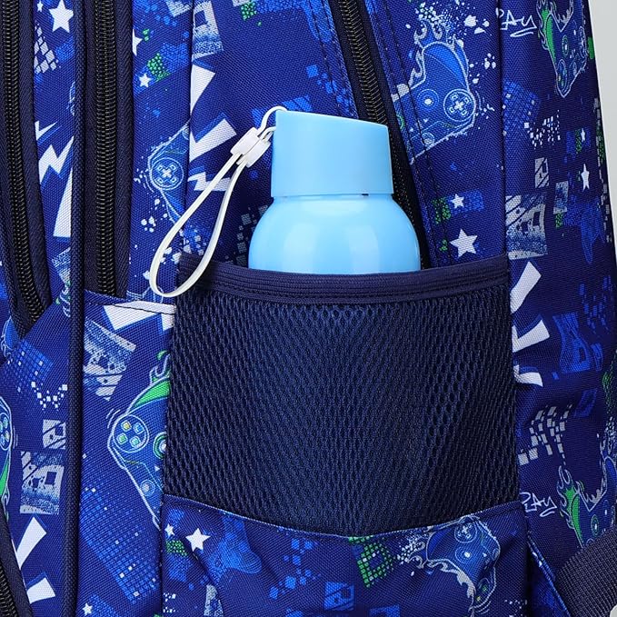 Kids Backpack - Astro Black | Durable Elementary School Bag for Boys | 17" Tall | 24L Capacity-BubblyBeeBaby