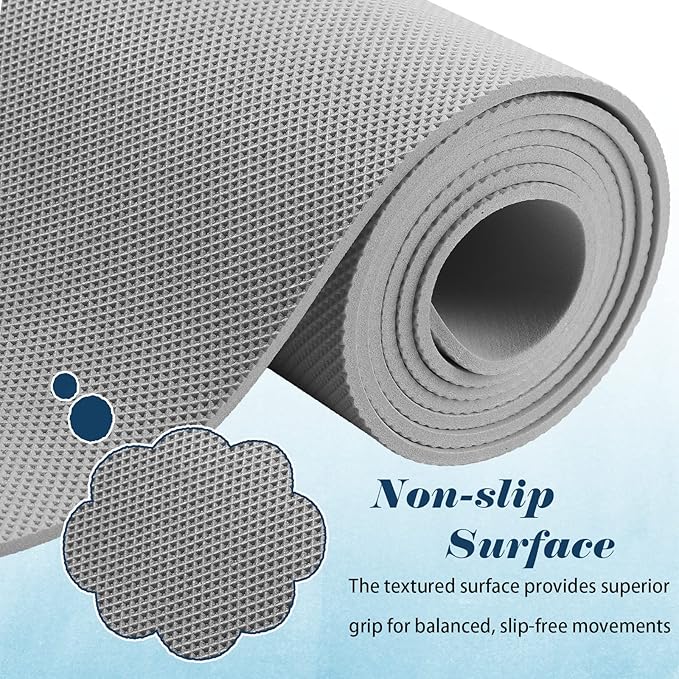10 Pack Yoga Mats Bulk, 68'' x 24'' x 4mm Thick Yoga Mats for Kids and Adult Gym Mats Bundle Latex Free Exercise Mats with Non Slip Texture for Outdoor Yoga, Pilates or Workout-BubblyBeeBaby