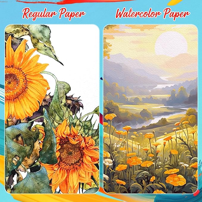 100 Colors Watercolor Paint Set with 4 Brushes, Portable Travel Water Color Kit with Carrying Case, Palette and Accessories, Non-Toxic Art Supplies Gift for Artists Adult Teen Kids Girls-BubblyBeeBaby