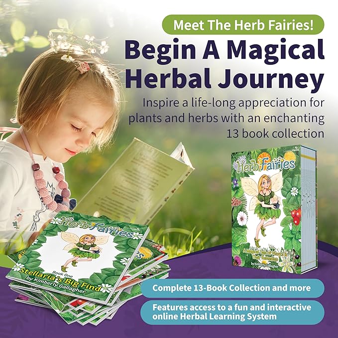 Herb Fairies: 13 Plant Books Set & Digital Learning System - Explore Plants & Healing Herbs Through Engaging & Educational Stories - Includes Audiobooks, Printables, Recipes, Crafts, Puzzles & Games-BubblyBeeBaby