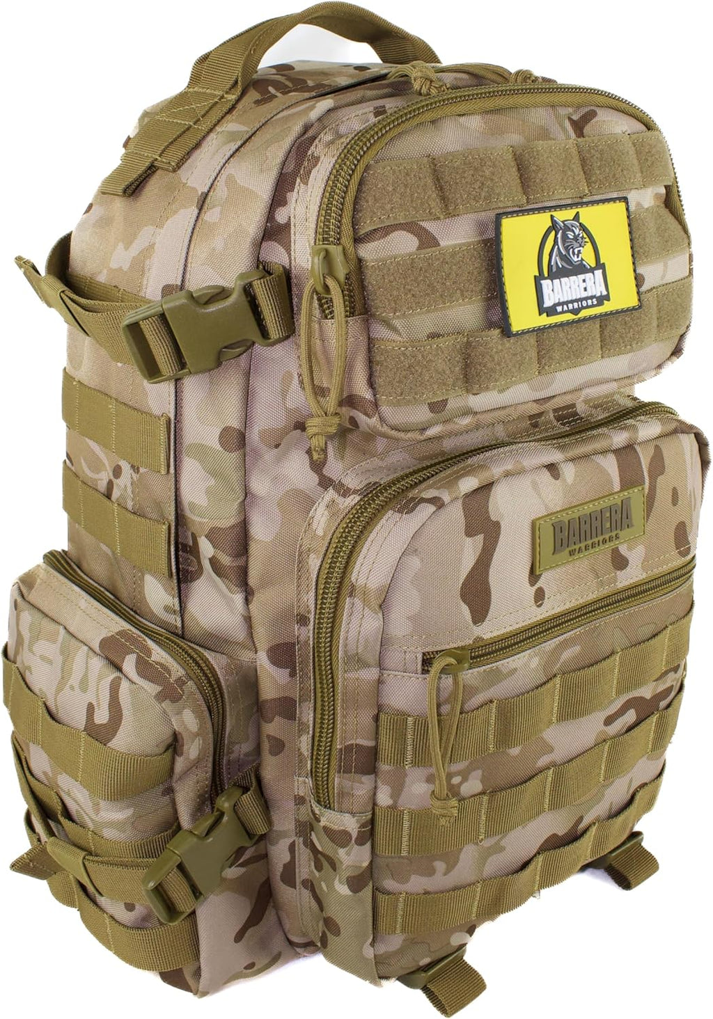 25 L Tactical Backpack: durable military-style backpack with MOLLE system for everyday use, travel, gym, hiking, fishing, camping, and outdoor sports. (MULTICAM CAMO 25L)