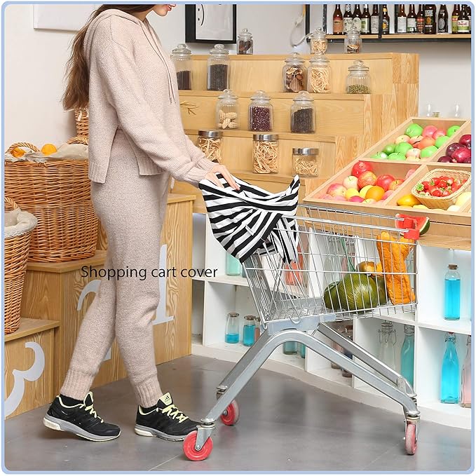 Car Seat Covers High Stretchy- Carseat Canopy for Babies, Multi- use Breastfeeding Covers, Baby Shower Gifts for Boys and Girls-BubblyBeeBaby