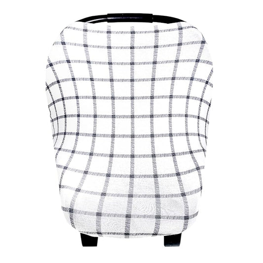 Baby Car Seat Cover Canopy and Nursing Cover Multi-Use Stretchy 5 in 1 Gift Ledger by Copper Pearl-BubblyBeeBaby