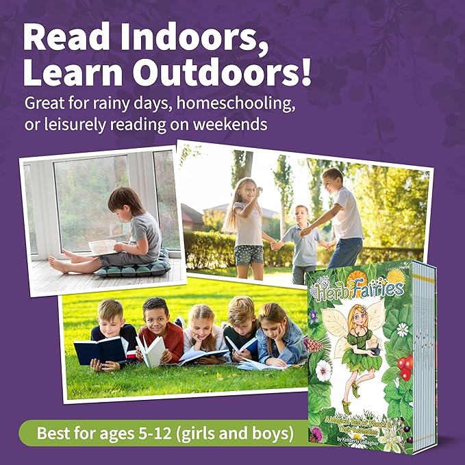 Herb Fairies: 13 Plant Books Set & Digital Learning System - Explore Plants & Healing Herbs Through Engaging & Educational Stories - Includes Audiobooks, Printables, Recipes, Crafts, Puzzles & Games-BubblyBeeBaby