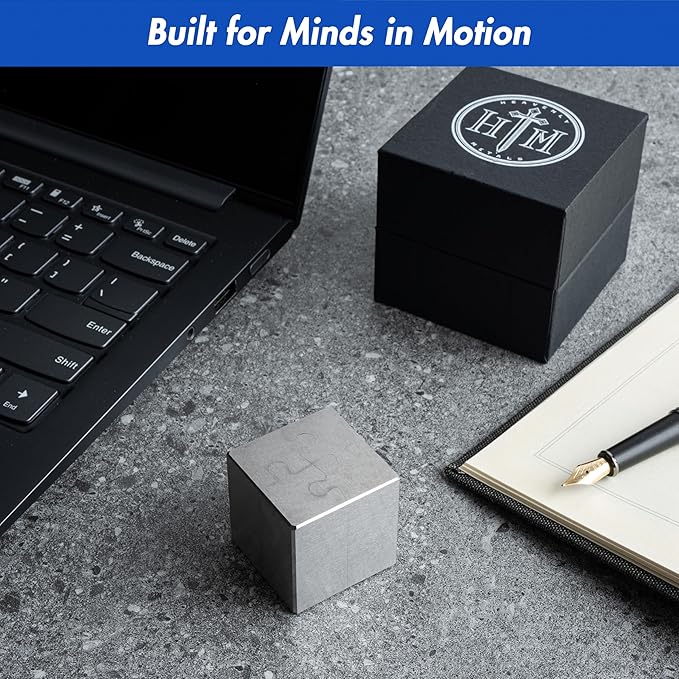 Heavenly Metals 4-Piece Cube 3D Puzzle for Adults – Stainless Steel Desk Toy and Fidget, Zero Tolerance Wire EDM Cut Office Gift for Men & Women-BubblyBeeBaby