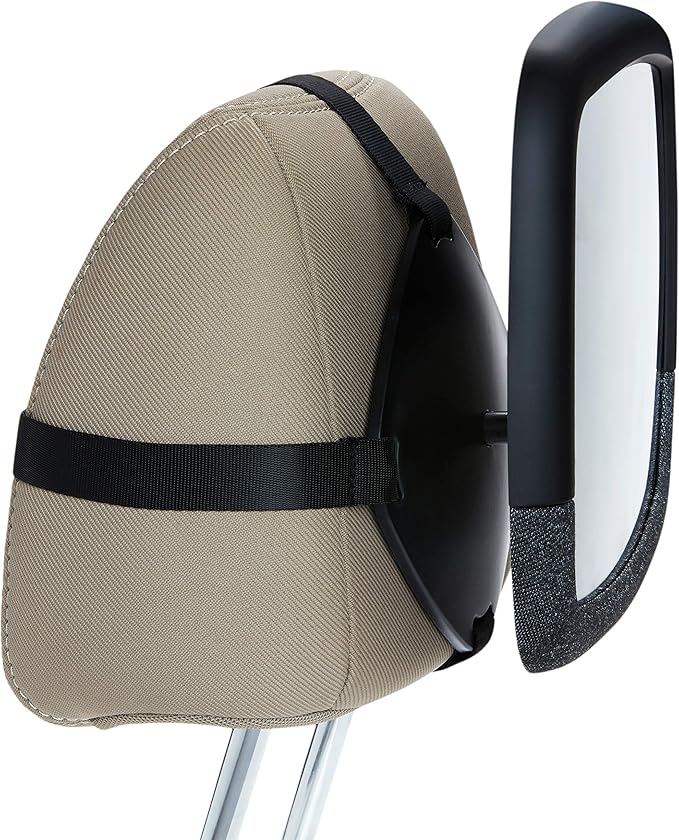 Munchkin Baby Car Mirror for Rear Facing Car Seats, Pivot 360 Baby in-Sight Adjustable Auto Mirror, Black, 2 Pack-BubblyBeeBaby