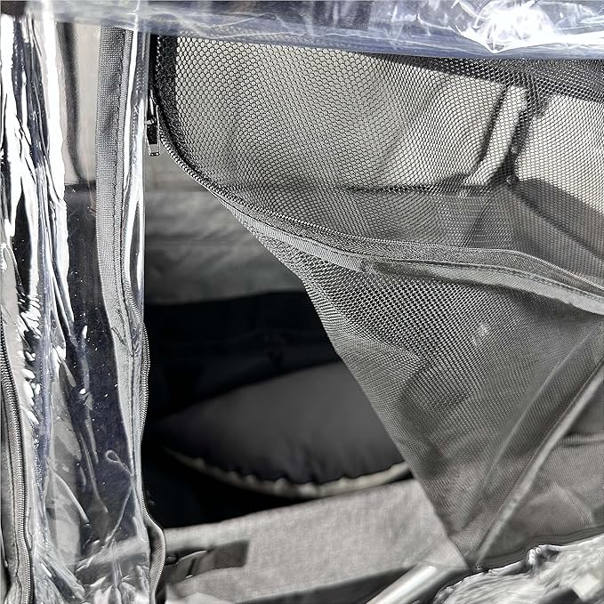 Big Size Rain Cover for Stroller, Mosquito Net for Trolley Cart, 2in1 Big Cover with Window for Picnic Camping Wagon Stroller Waterproof Windproof Accessories (Cart Not Included)-BubblyBeeBaby