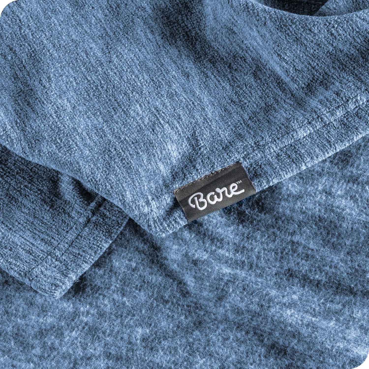 Bare Home Polar Fleece Blanket - Extra Long - Heathered Dark Blue - Warm & Cozy - Premium Fleece - Throw for Bed, Camping and Travel - Lightweight (Twin/Twin XL, Heathered Dark Blue)