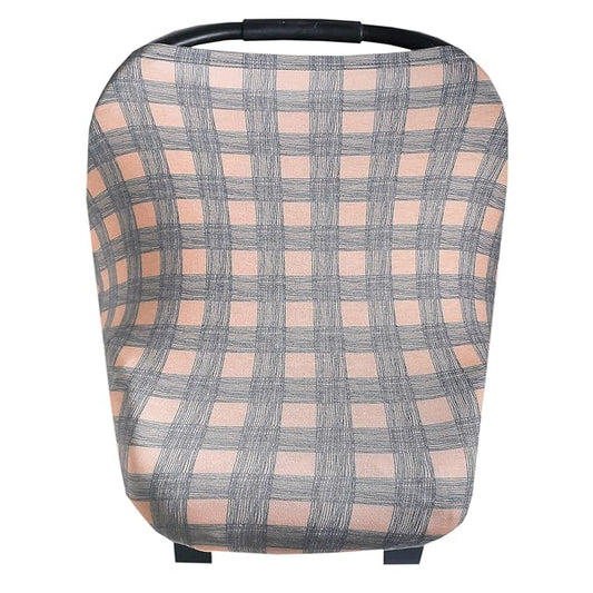 Copper Pearl Multi-Use Cover: Car Seat Covers, Nursing Cover, and Stroller Cover for Sun - Stretchy Fabric, All-Season Use, Stylish Designs, Easy Access for Moms - Billy-BubblyBeeBaby