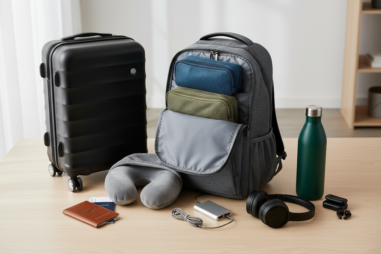 travel gear with human real image